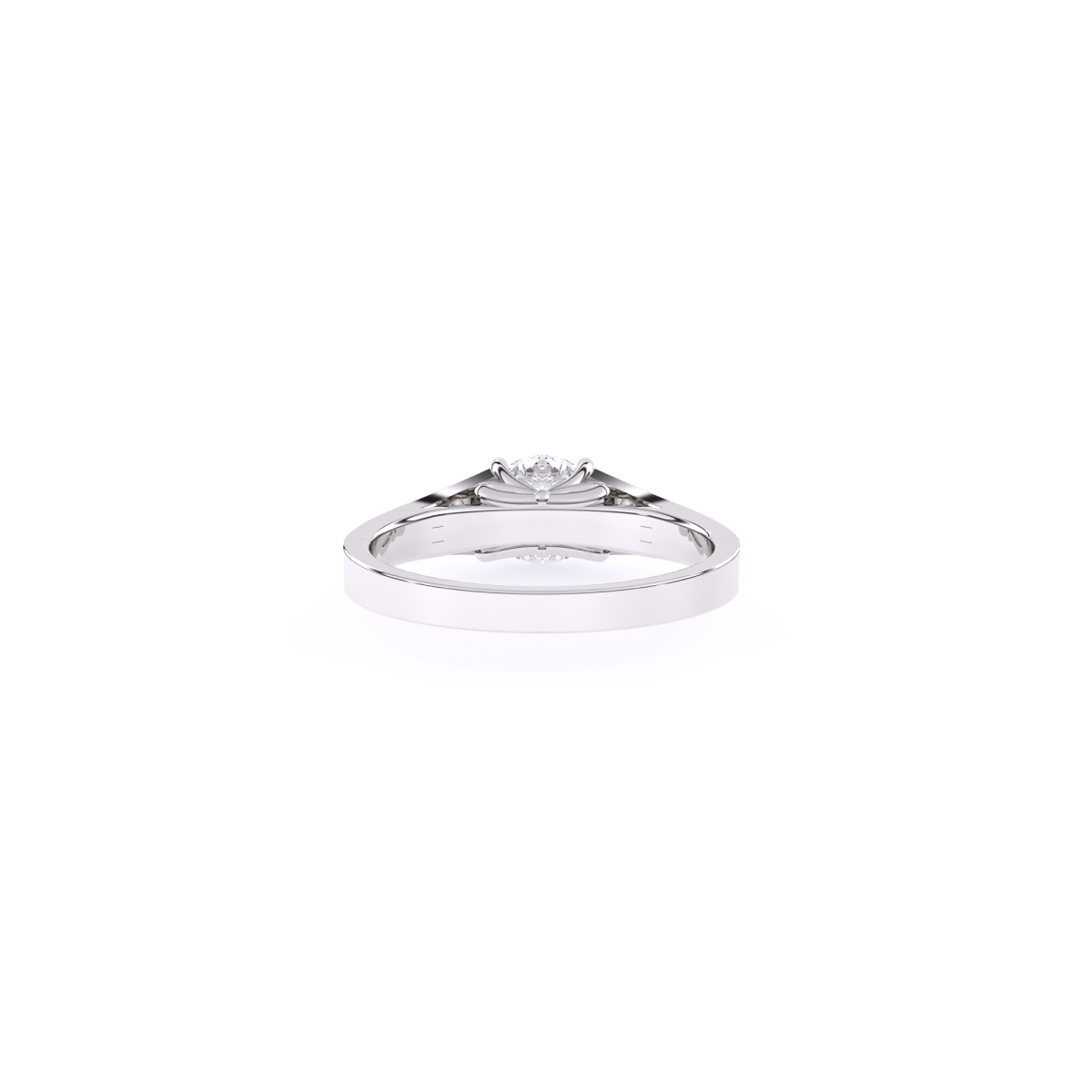 Forever Round Diamond Two Tone Solitaire Ring